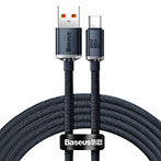 Baseus Crystal USB-C - USB-A Kabel 100W Sort - 2m