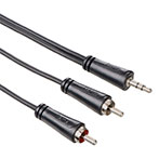 Hama Minijack-Phono kabel - 0,75m (3,5mm Han/2x RCA Han) ST