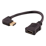 HDMI adapter m/hjre vinkel 0,2m (Han/Hun) Deltaco