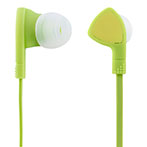 In-Ear hretelefon (Flad kabel) Lime grn - Streetz