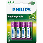 Philips Genopladelige AA batterier (2100mAh) 4-Pack