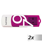 Philips Vivid Edition USB 2.0 Ngle 64GB - 2-pak Lilla
