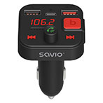 Savio TR-15 FM Bluetooth Transmitter (1xUSB-C/2xUSB-A)