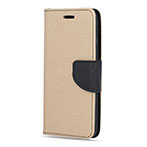 Smart Fancy Flipcover iPhone 15 (Kunstlder/TPU) Guld/Sort