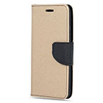 Smart Fancy Flipcover iPhone 15 Pro (Kunstlder/TPU) Guld/Sort