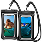 Spigen A610  Aqua Shield Vandtt Taske t/Smartphones - Sort (2pk)