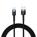Tellur Nylon MicroUSB Kabel - 1m (USB-A/MicroUSB) Slv