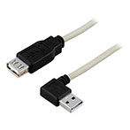 USB Forlnger kabel (Vinkel) - 0,2m