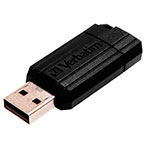 USB 2.0 ngle (16GB) Sort - Verbatim PinStripe