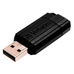 USB 2.0 ngle (32GB) Sort - Verbatim PinStripe