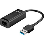 USB 3.0 netvrkskort (1000Mbps) Sort - Goobay