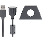 USB-A forlnger kabel - 1,2m (m/monteringsbeslag) Goobay