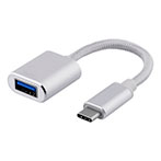 USB-C til USB-A Hun adapter (Deltaco) Slv