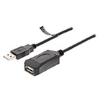 USB forlnger kabel - 5m (Aktiv) Sort - Nedis