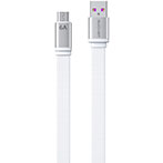 WK Design Flat MicroUSB Kabel 1,3m (USB-A/MicroUSB) Hvid