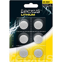 Tecxus CR2032 Kanpcellebatterier 3V (Lithium) 6-Pack