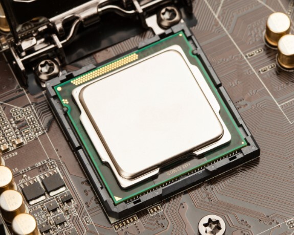CPU monteret i bundkort