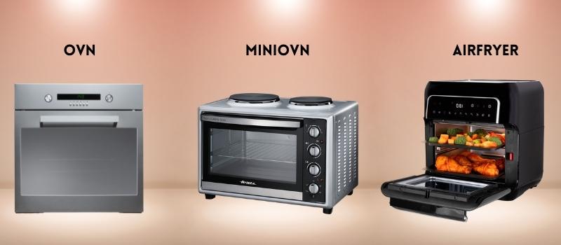 Sammenligning af normal ovn, miniovn og airfryers