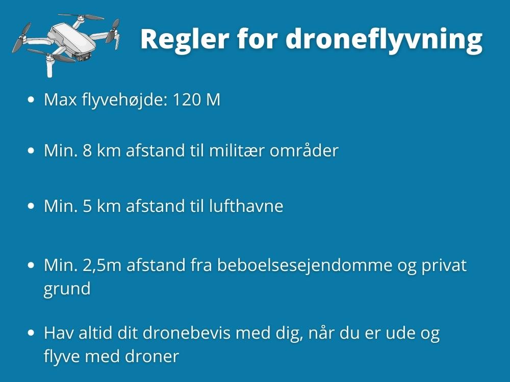 De overordnede regler for droneflyvning