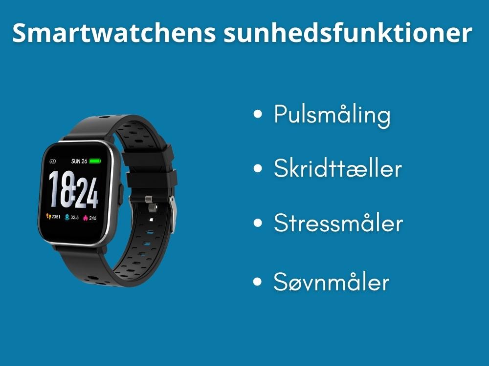 Smartwatches med mange sunhedsfunktioner