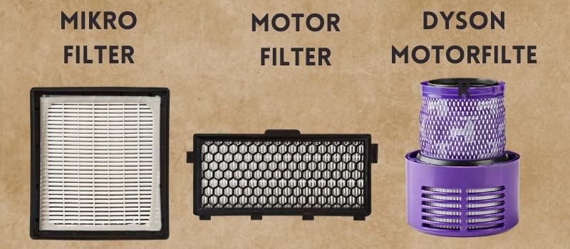 Forskellige filter til støvsugere