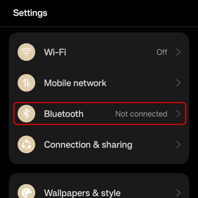 Billede: Bluetooth placering i Indstillinger på Android. Udarbejdet af avXperten personale.