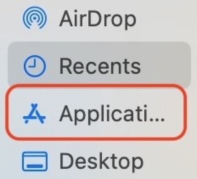 Billede: Screenshot af Apps i Finder på Apple MacBook taget af avXperten