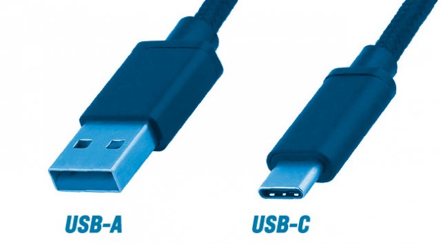 Billede: USB-A og USB-C kabel eksempel, lavet af avXperten personale