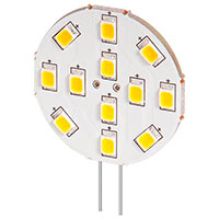 12V LED Pære G4 - 2W (20W) Varm hvid - Sidepin