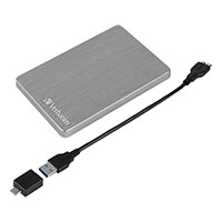 Verbatim 1TB Ekstern Harddisk (USB 3.2) Aluminium