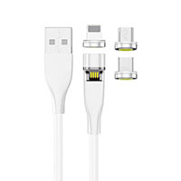 2GO USB kabel m/adapter stik (USB-C/Lightning/Micro)