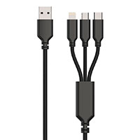 2GO USB Lader + Multikabel (Lightning/Micro USB/USB-C)