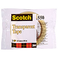 3M 550 Scotch Tape (15mmx66m) Klar
