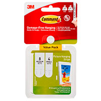 3M Command Strips t/ Ophngning (small+medium) 12-pack