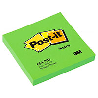 3M Post-it Notes (76x76mm) Neon grn