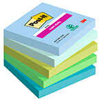 3M Post-it Notes Oasis Super Sticky (76x76mm) 5 farver