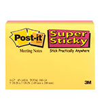 3M Post-it Notes Super Sticky  (149x200mm) Ass. farver - 4pk