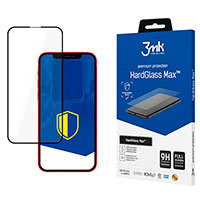 3mk HardGlass Max Skrmbeskyttelse iPhone 15 Pro Max - 6,7tm (9H) Sort Ramme