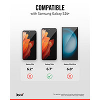 3Sixt 4-i-1 Beskyttelsespakke t/Samsung Galaxy S24+ (Skrm-/Kamerabeskyttelse/Cover/Applikator)