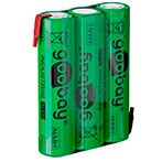 3x AAA batteri m/loddeflig NiMH (800mAh) Goobay