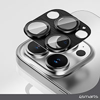 4smarts StyleGlass Kamerabeskyttelse t/iPhone 15 Pro/Pro Max (9H) 2pk Sort