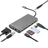 4smarts USB-C Dock 8-i-1 (HDMI/USB-C/USB-A/VGA/SD/RJ45)