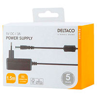 Deltaco Strmforsyning 5V (5,5 x 2,1mm) 3A 