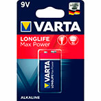 9V batteri (Longlife Max Power) Varta - 1-Pack