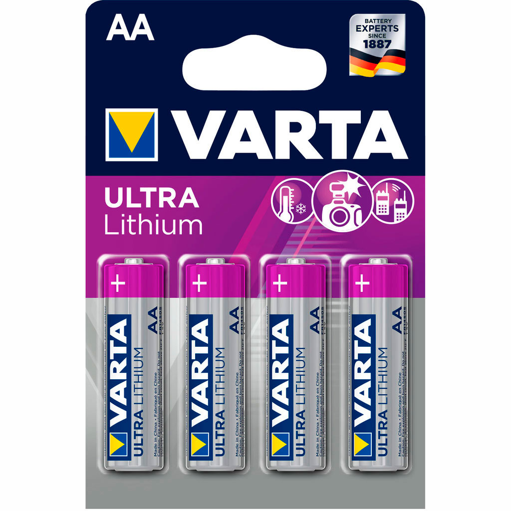 Optø, optø, frost tø Thicken nudler AA batterier (Ultra Lithium) Varta - 4-Pack