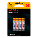 AAA Batterier (Lithium) Kodak Max - 4-Pack