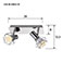Activejet AJE-BLANKA Loftlampe 2xE14 - 26cm (80W)
