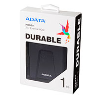 Adata HD680 Ekstern Harddisk 1TB m/256-bit AES Kryptering (USB 3.1) Sort