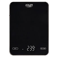 Adler Kkkenvgt m/USB-C (10kg/5g) Sort