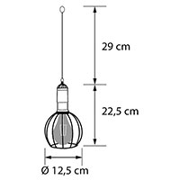 Airam Malik Pendel Lampe m/Solceller (12,5cm) Sort